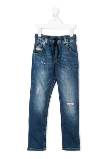 Diesel Kids Jeans mit Kordelzug - Blau