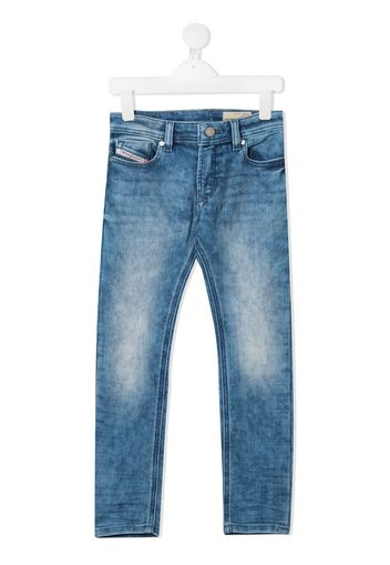 Diesel Kids Ausgeblichene Jeans - Blau