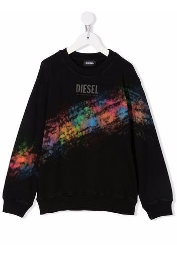 Diesel Kids logo-print jumper - Schwarz