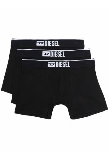 Diesel logo-waist boxers (set of three) - Schwarz