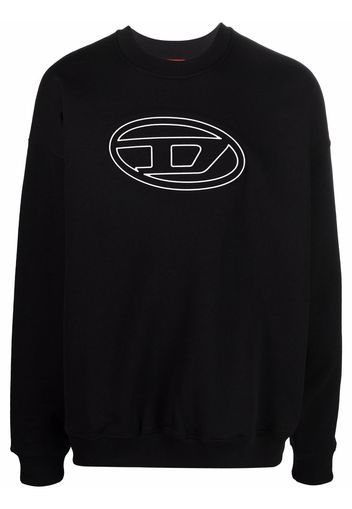 Diesel logo-print cotton sweatshirt - Schwarz