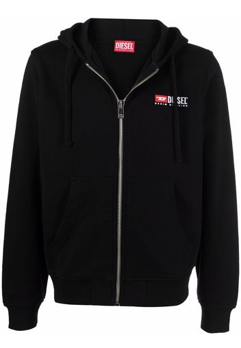 Diesel S-Ginn-Hood-Zip-Div Kapuzenjacke - Schwarz