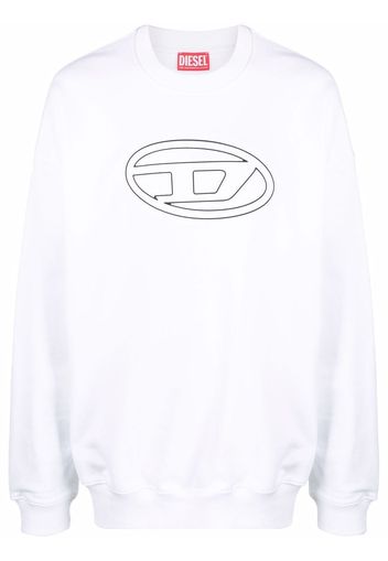 Diesel logo-print cotton sweatshirt - Weiß