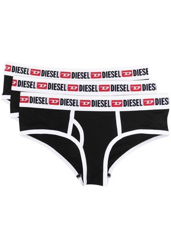 Diesel pack-of-three logo-waistband briefs - Schwarz