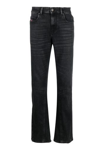 Diesel Halbhohe Bootcut-Jeans - Schwarz