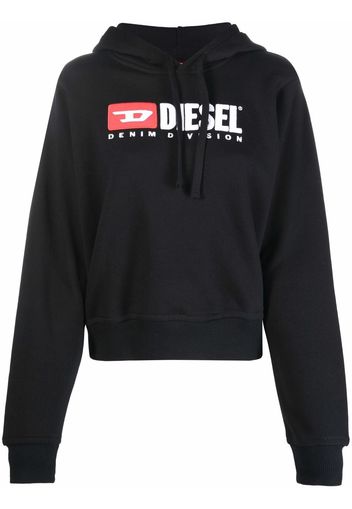 Diesel logo-print drawstring hoodie - Schwarz