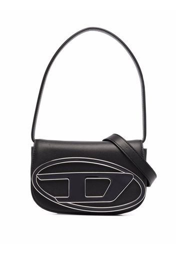 Diesel logo-plaque tote bag - Schwarz