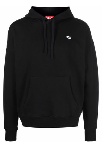 Diesel logo-patch hoodie - Schwarz