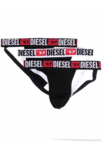 Diesel logo-waistband briefs set of 3 - Schwarz