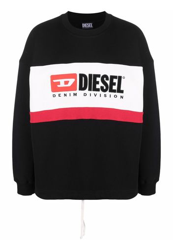 Diesel logo-print crew neck sweatshirt - Schwarz