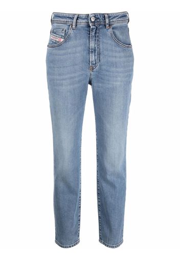 Diesel Schmale High-Rise-Jeans - Blau