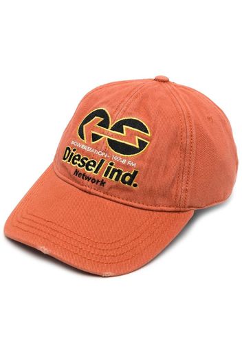 Diesel logo-embroidered cotton cap - Orange