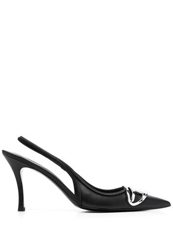 Diesel 90mm embellished leather pumps - Schwarz