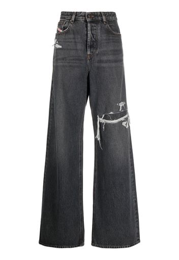 Diesel distressed wide-leg jeans - Grau