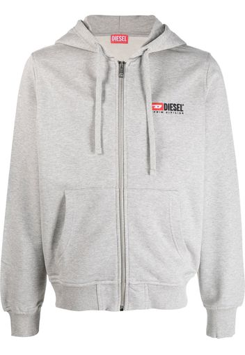 Diesel embroidered logo hoodie - Grau