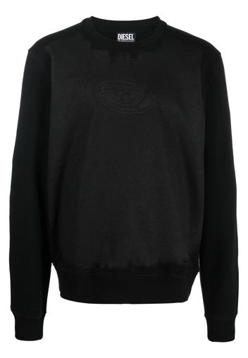 Diesel logo-print cotton jumper - Schwarz