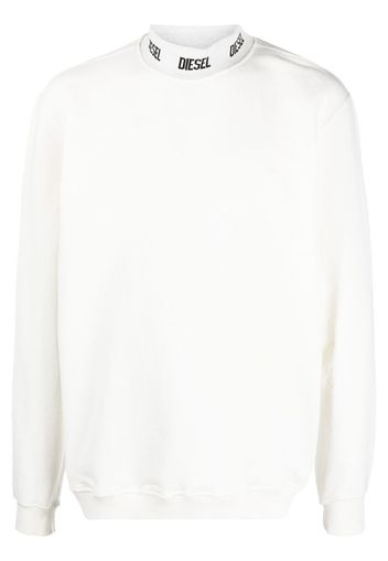 Diesel logo-print neckline sweatshirt - Weiß