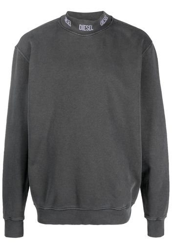 Diesel logo-print neckline sweatshirt - Grau