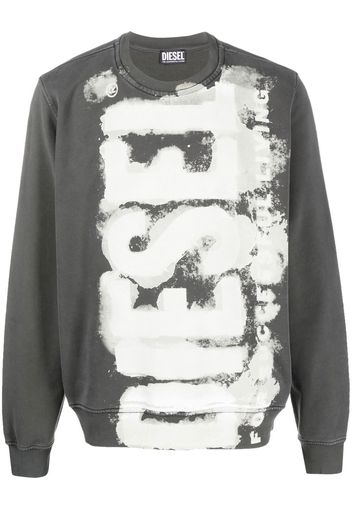 Diesel logo-print cotton sweatshirt - Grau