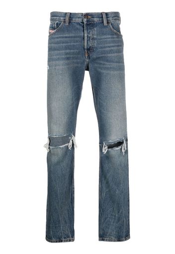 Diesel 1995 ripped straight-leg jeans - Blau