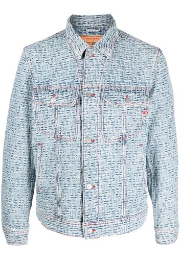 Diesel patterned denim jacket - Blau