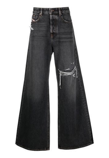 Diesel D-Rise Jeans im Distressed-Look - Schwarz