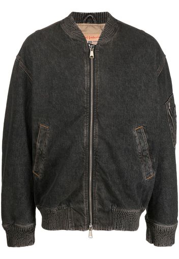 Diesel denim bomber jacket - Schwarz