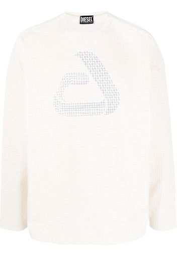 Diesel graphic-print cotton sweatshirt - Nude