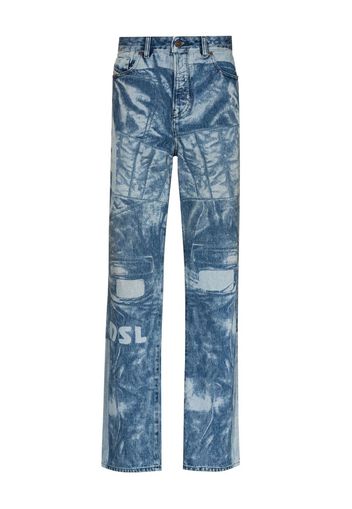 Diesel 1955 laser-print straight-leg jeans - Blau