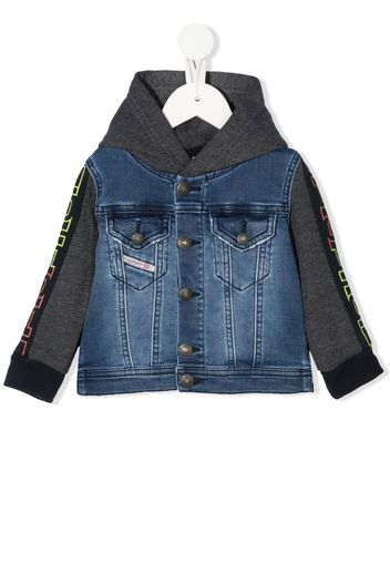 Diesel Kids Jeansjacke mit Kapuze - Blau