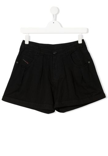 Diesel Kids TEEN pleated denim shorts - Schwarz