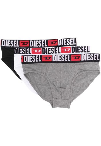 Diesel three-pack cotton briefs - Grün