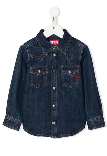 Diesel Kids long-sleeve denim shirt - Blau