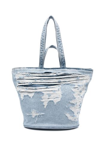 Diesel rip-detailed tote bag - Blau