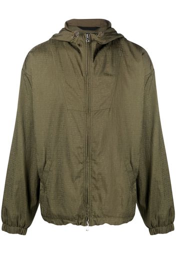 Diesel logo-jacquard zip-up jacket - Grün