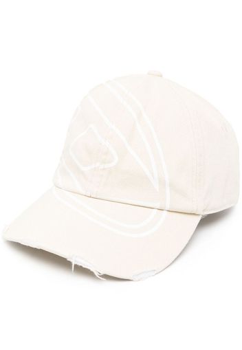 Diesel logo-print cotton cap - Nude