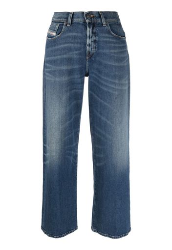 Diesel crease-effect cropped jeans - Blau