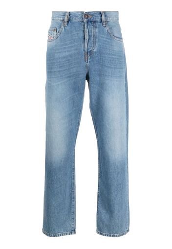 Diesel D-Viker embroidered-logo jeans - Blau