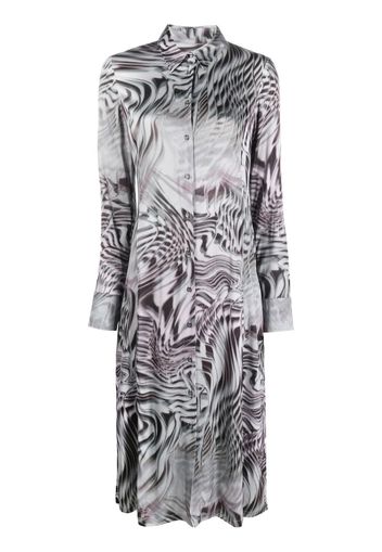 Diesel Hemdkleid mit Print - Grau