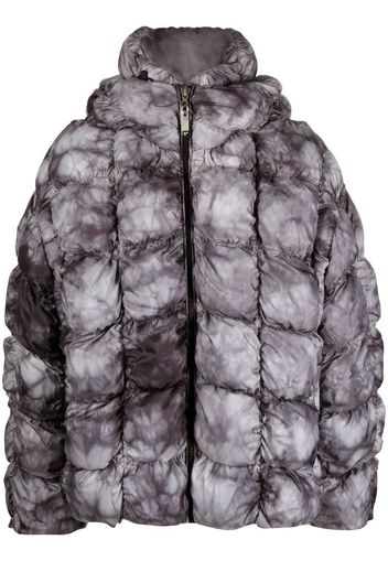 Diesel graphic-print padded jacket - Grau