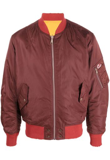 Diesel logo-patch zip-front jacket - Rot