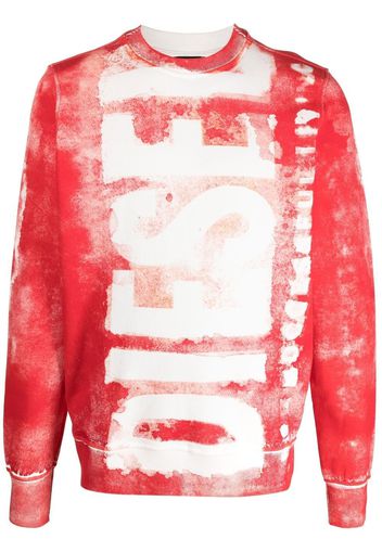 Diesel logo-print cotton sweatshirt - Weiß