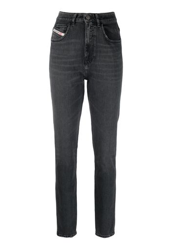 Diesel high-waisted straight-leg jeans - Grau