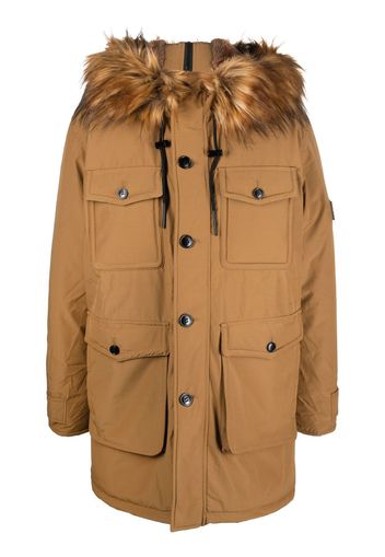 Diesel hooded parka coat - Nude