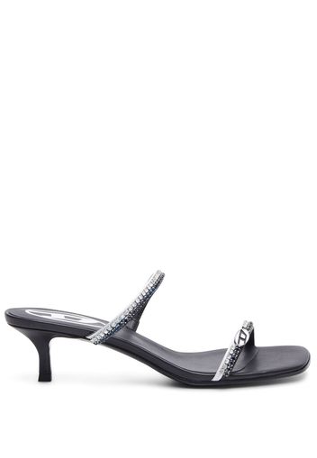 Diesel crystal-embellished strap sandals - Schwarz