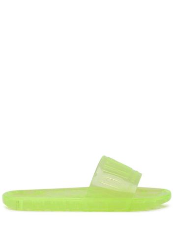 Diesel logo-strap transparent slides - Grün