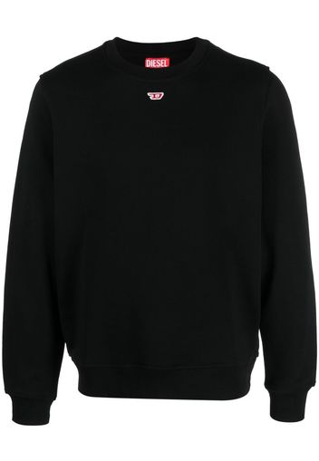 Diesel logo-patch detail sweatshirt - Schwarz