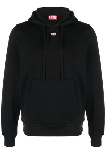 Diesel logo-patch detail hoodie - Schwarz