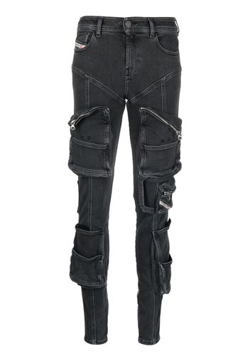 Diesel Slandy Skinny-Jeans - Schwarz