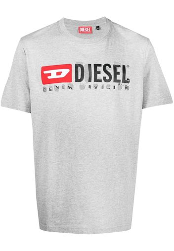 Diesel T-Shirt mit Logo-Print - Grau